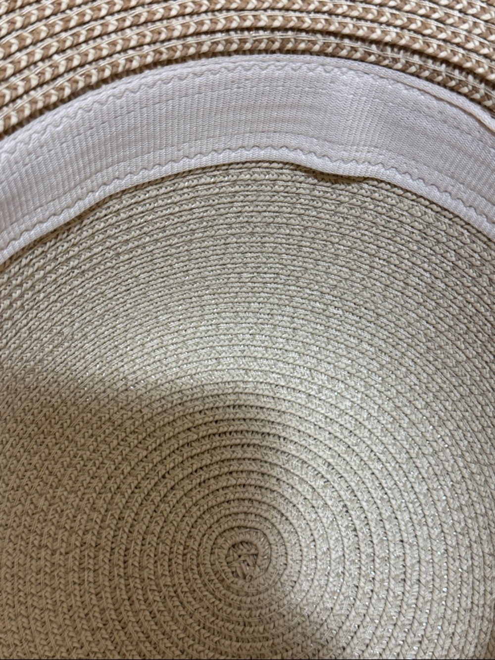 Stylish Hat Tan Sun with Pink Band Tory Burch and Goldtone charm logo UPF 50+ - Picture 8 of 11